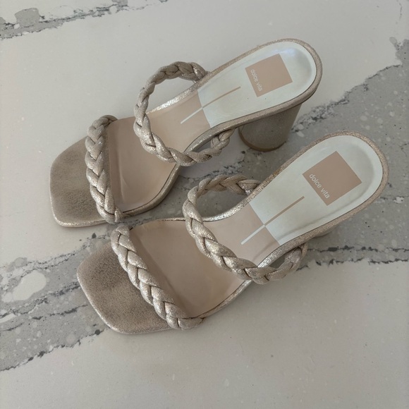 Dolce Vita Women's Braided Heels/Mule - Gold - Picture 3 of 8